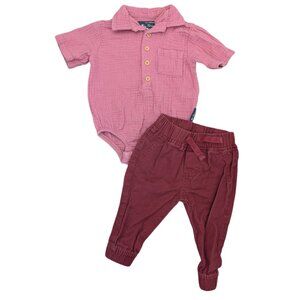 Ben Sherman Maroon Set 3-6m